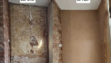 Reskimmed wall